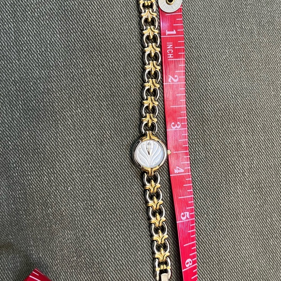 Bulova watch. Diamond on face. Dual tone. Lightly used… great condition. - Picture 5 of 5